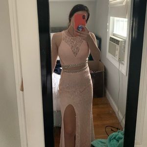 2 piece prom dress